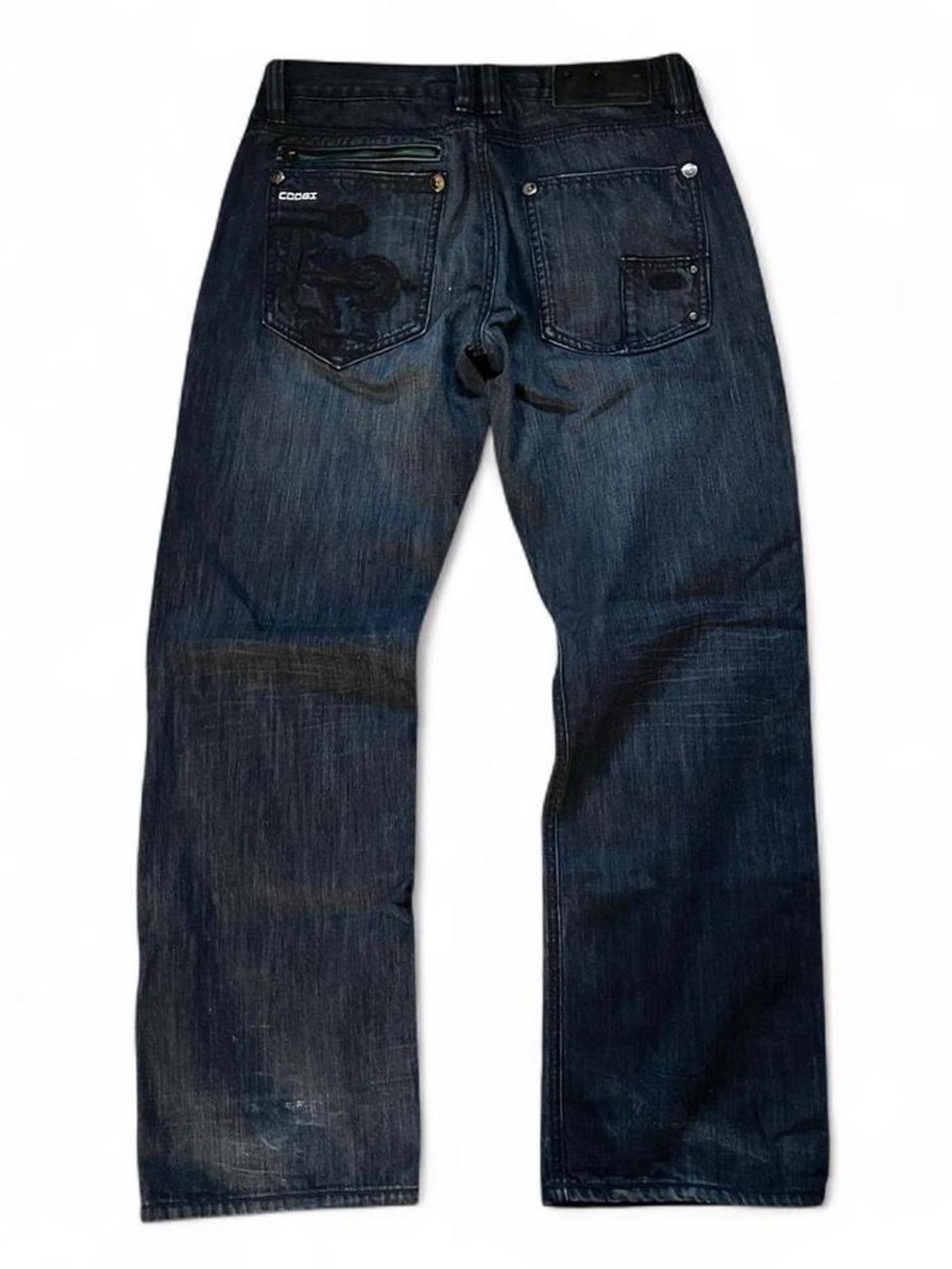 Vintage Coogi Dark Wash Embroidered Baggy‎ Jeans 34x34